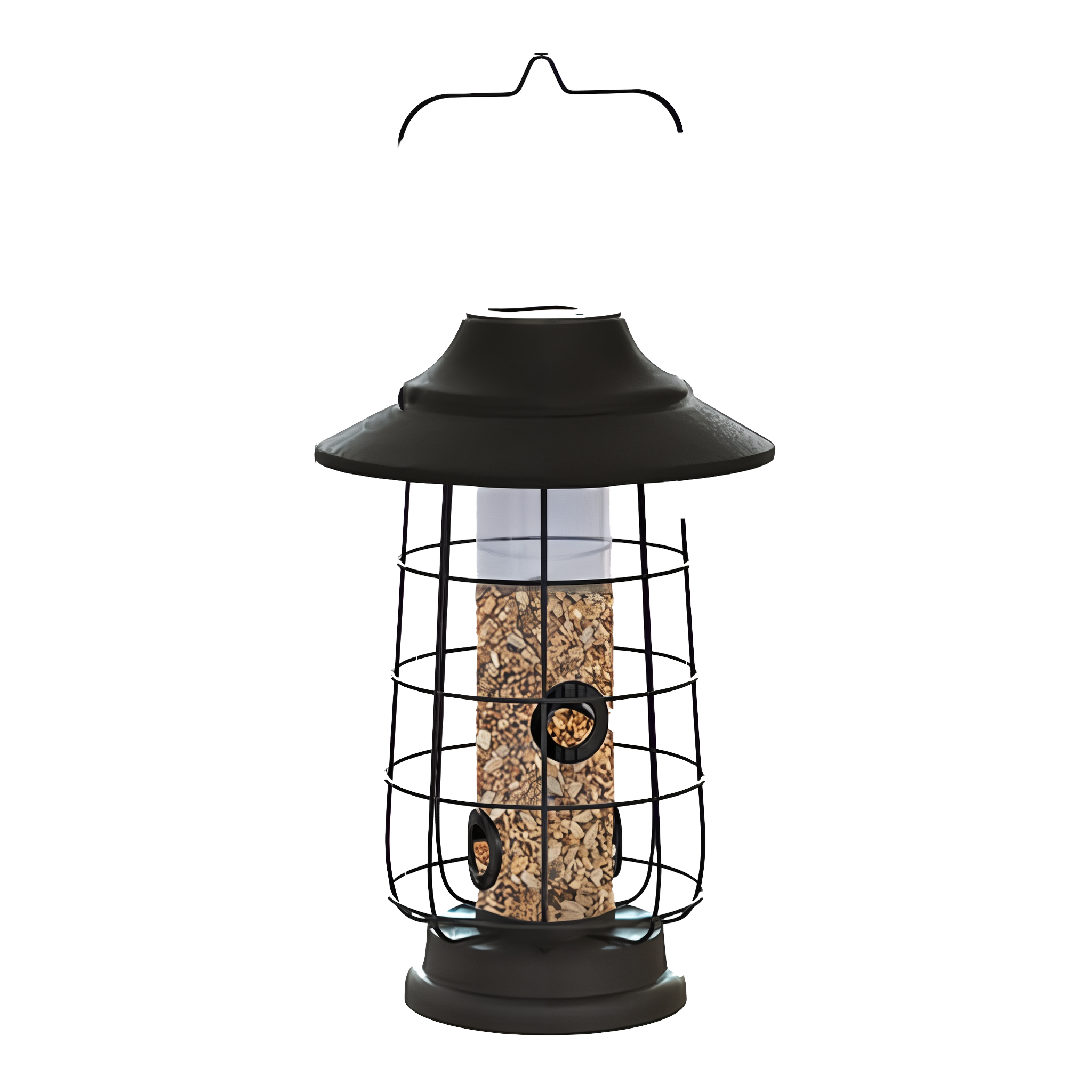 Woodlink Modern Farmhouse Solar Lantern Tube Feeder