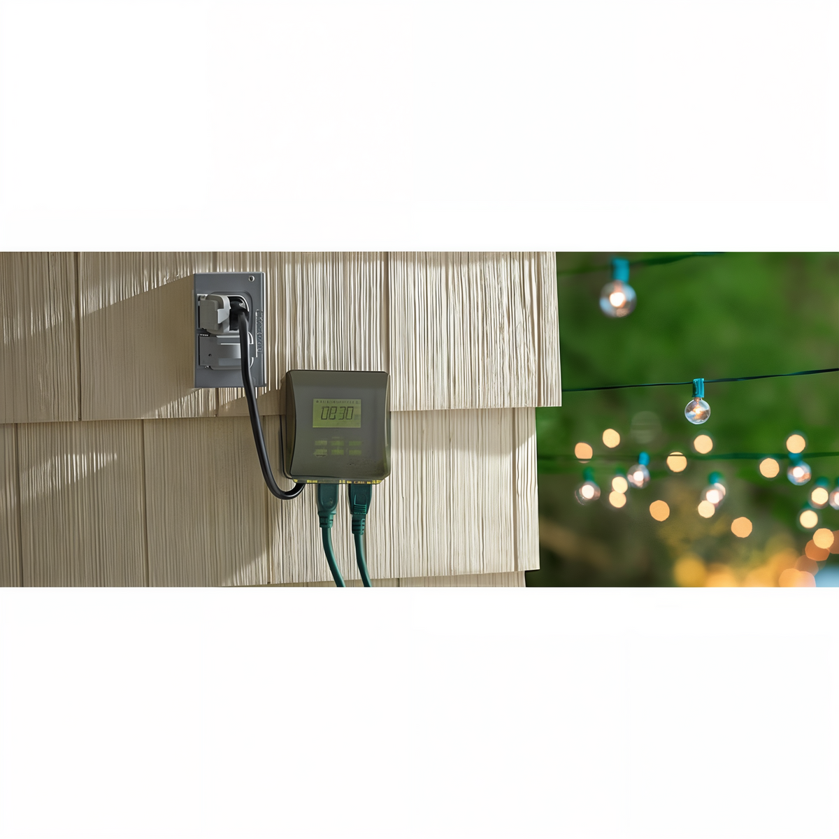 Woods Outdoor 7-Day Digital Heavy Duty Timer with 2 Grounded Outlets -- lifestyle