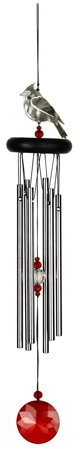 Woodstock Windchimes Crystal Cardinal Chime Wind Chimes