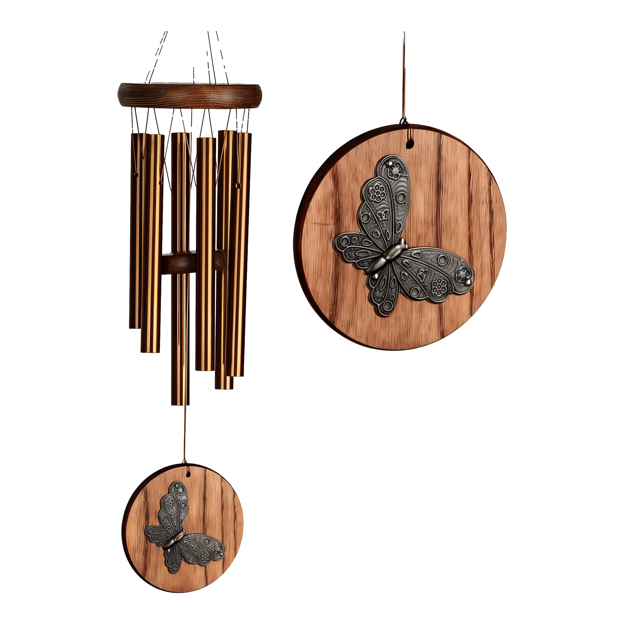 Woodstock Windchimes Habitats Teak Butterfly Wind Chimes