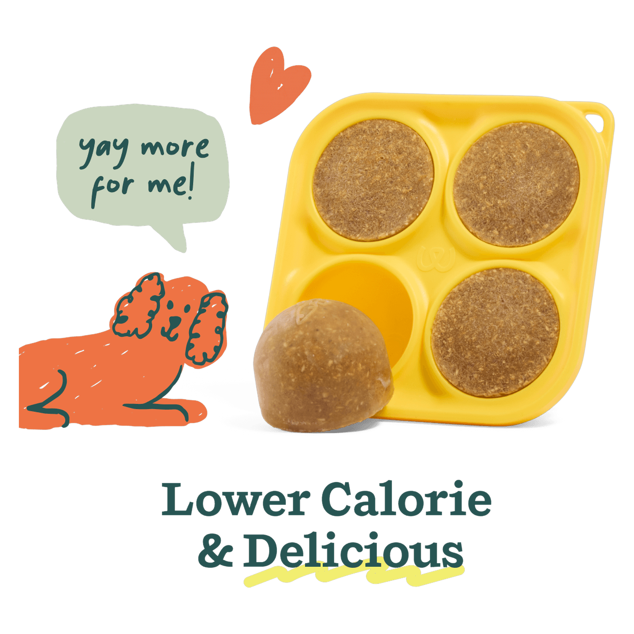 How to use Woof Balanced Belly Pupsicle Mix: mix with water, freeze, drop in the Pupsicle