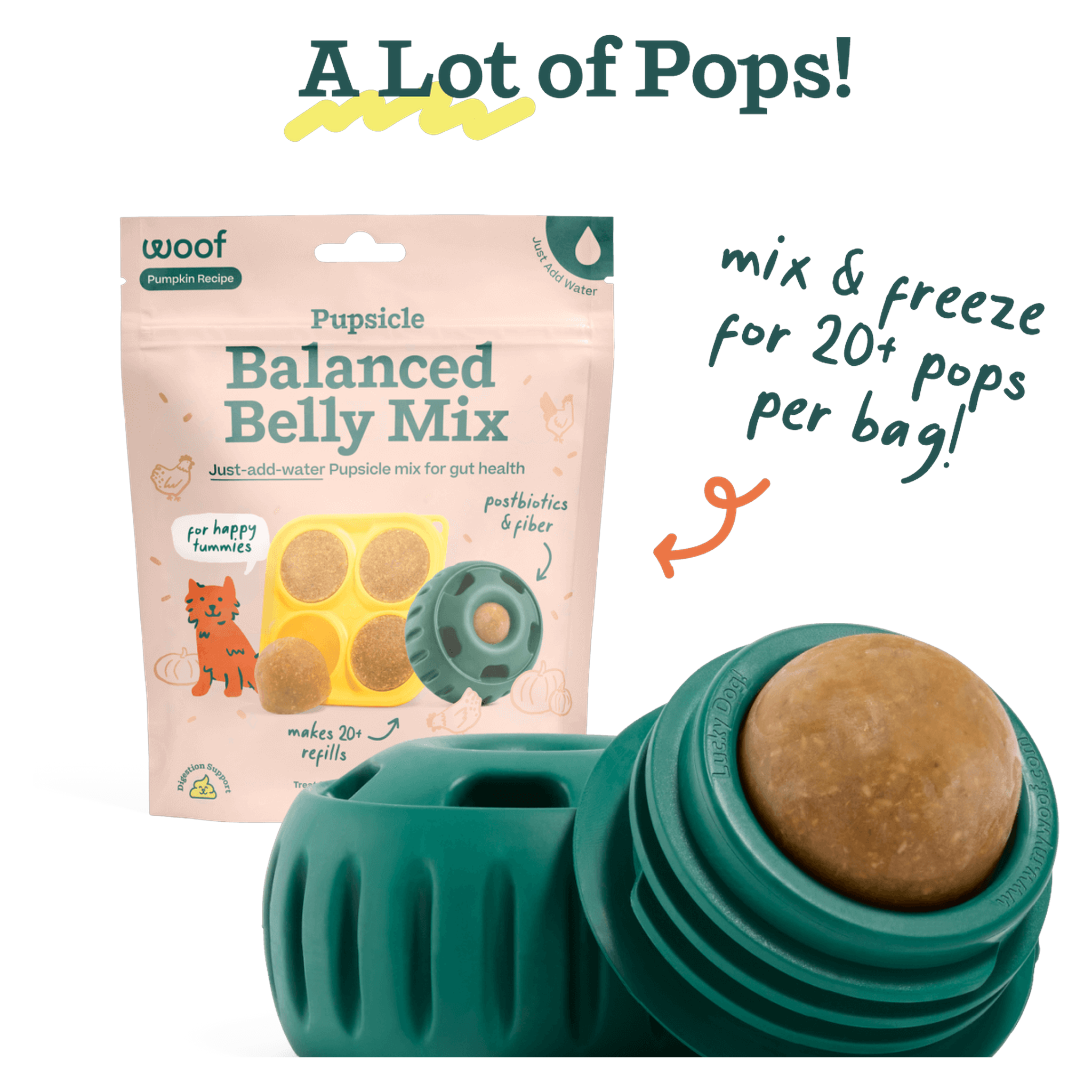 Woof Balanced Belly Pupsicle Mix key ingredients