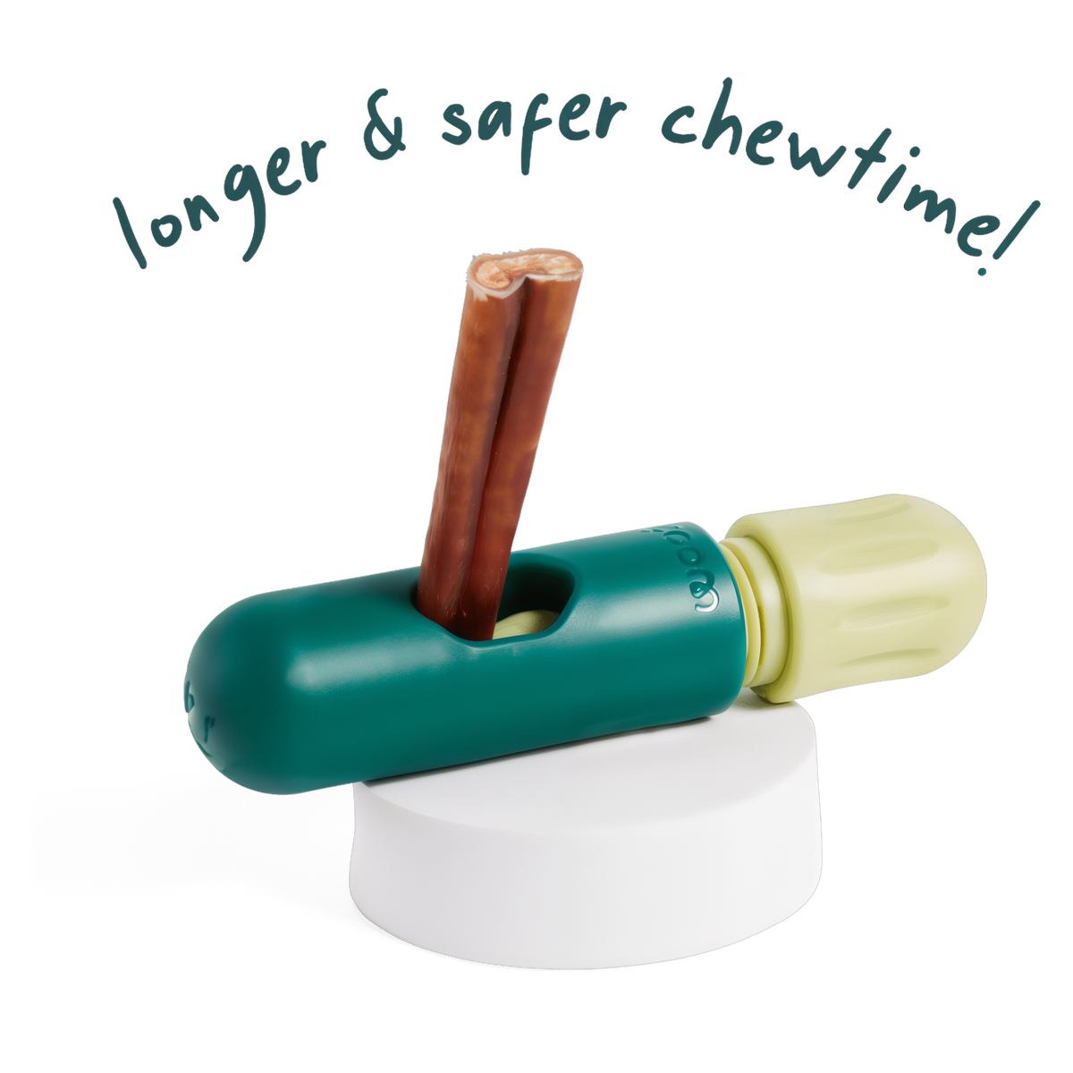 Woof BullySafe bully stick and collagen chew holder for dogs
