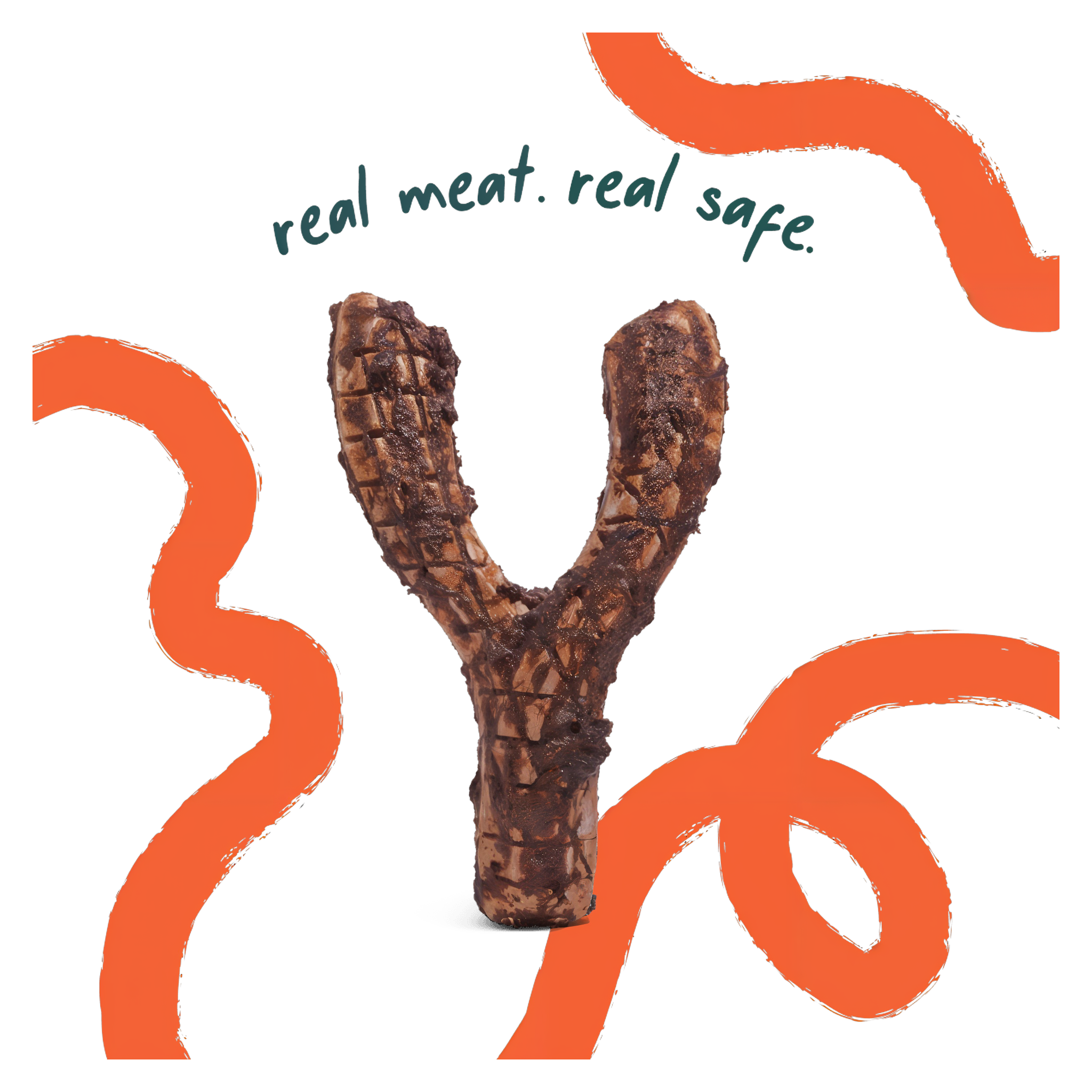 Woof HonestChew Meaty beef-wrapped dog chew, YGnawt shape, Medium (25-60 LBS)