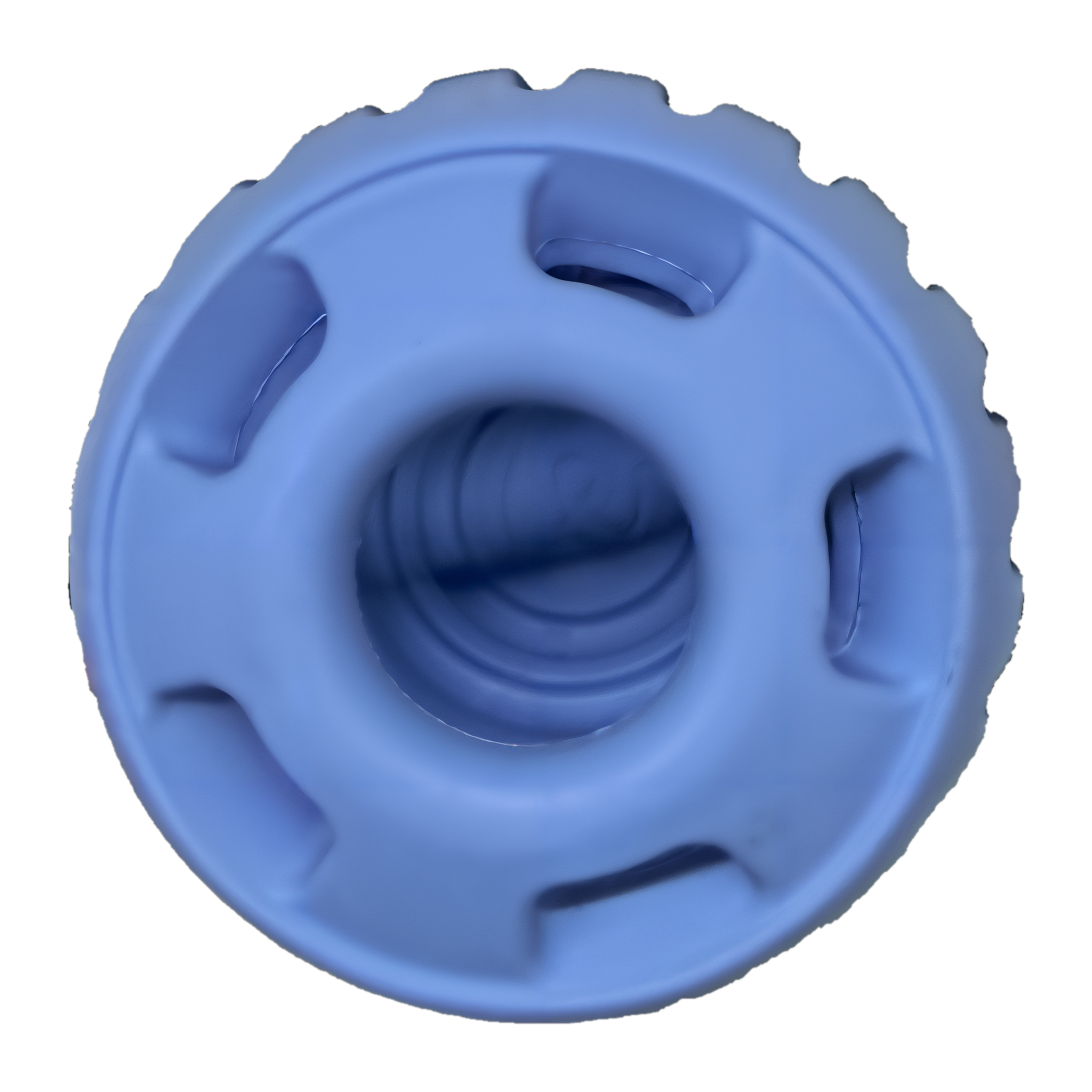 Woof Pupsicle treat-dispensing dog toy in Blue, Small (10-25 LBS)