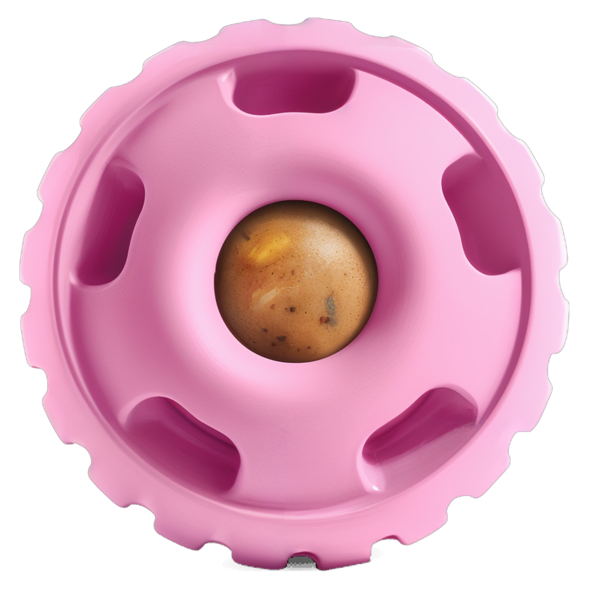 Woof Pupsicle treat-dispensing dog toy in Party Pink, X-Large (75 LBS+)