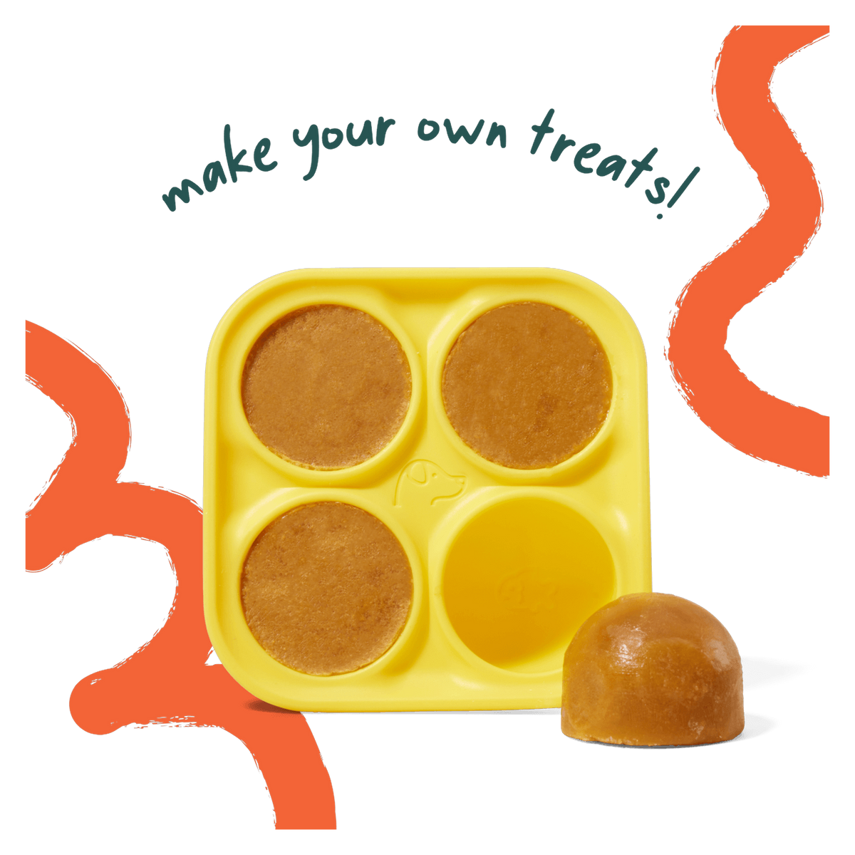 Woof Pupsicle Treat Tray silicone dog treat mold, X-Large size