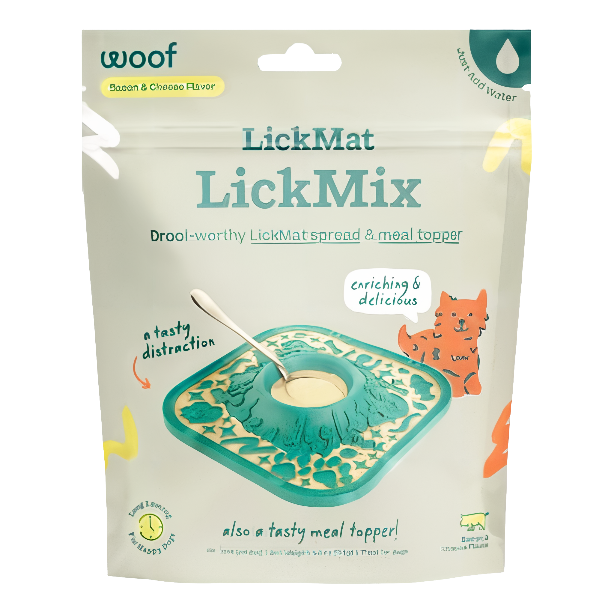 Woof Bacon and Cheese LickMat LickMix
