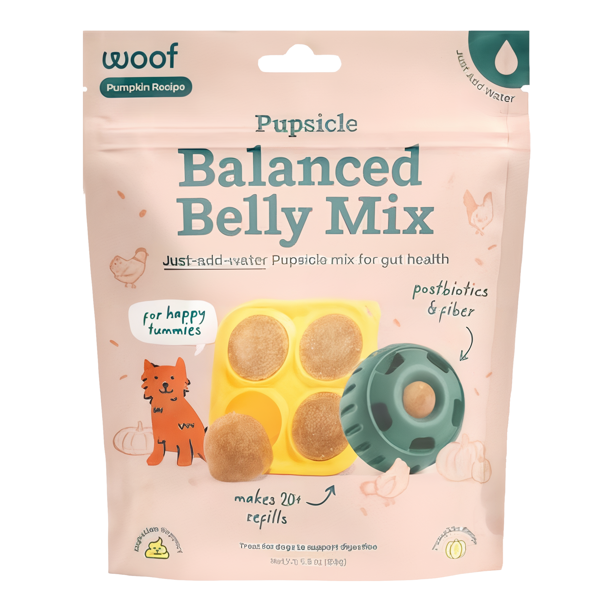 Woof Balanced Belly Pupsicle Treat Mix