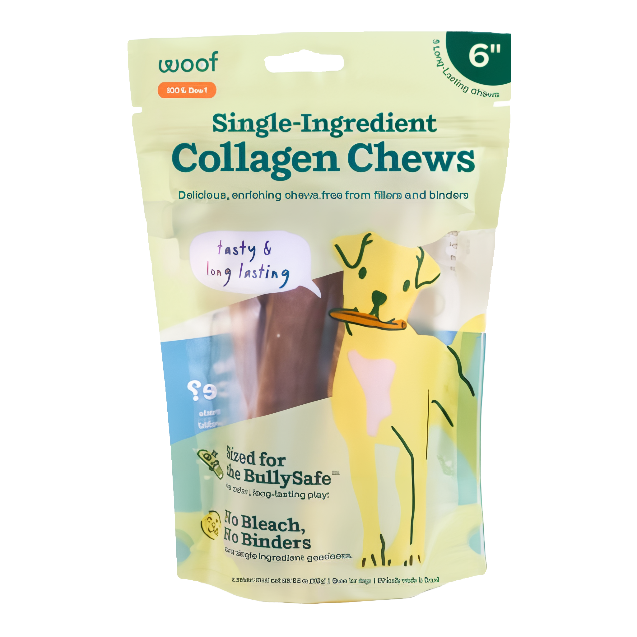 Woof BullySafe Collagen Chews, 5-pack of dog chews #5-Pack