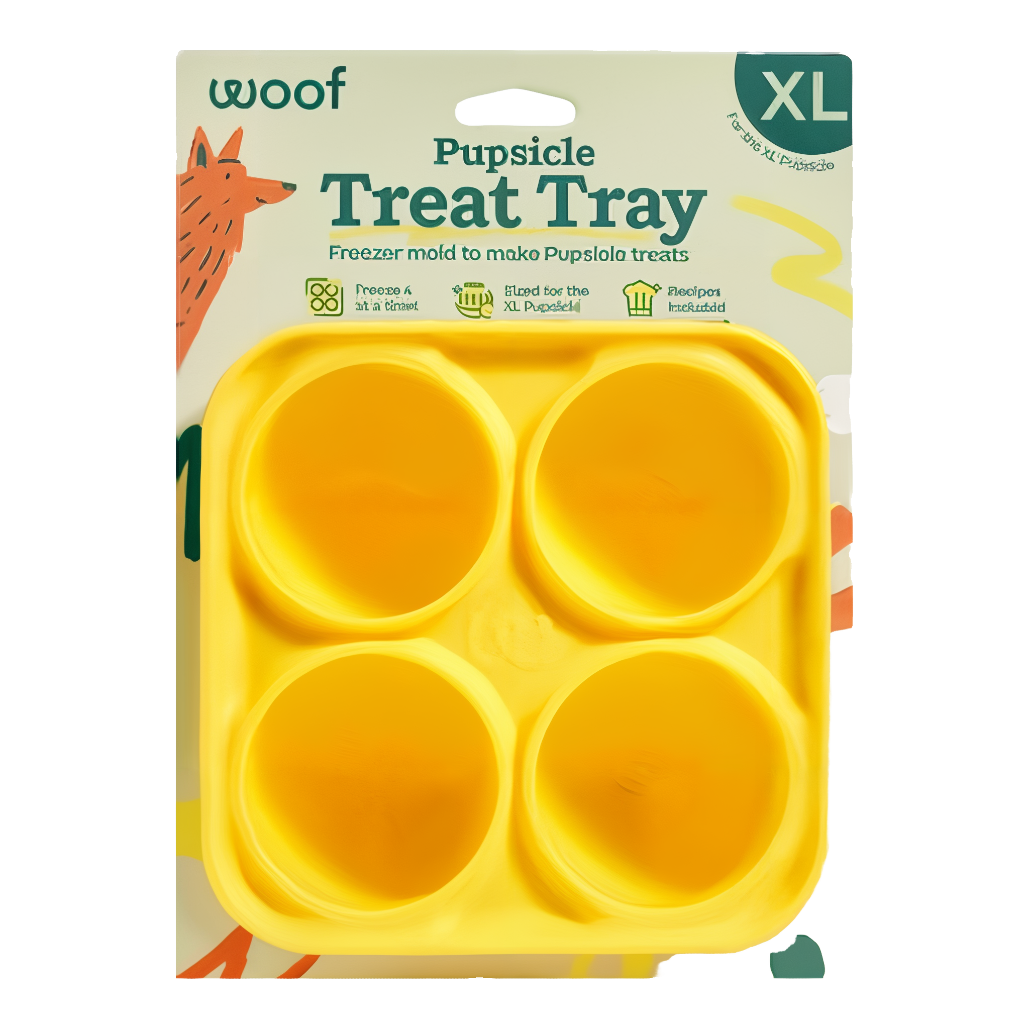 Woof Pupsicle Treat Tray, extra large size for dog treats #XL