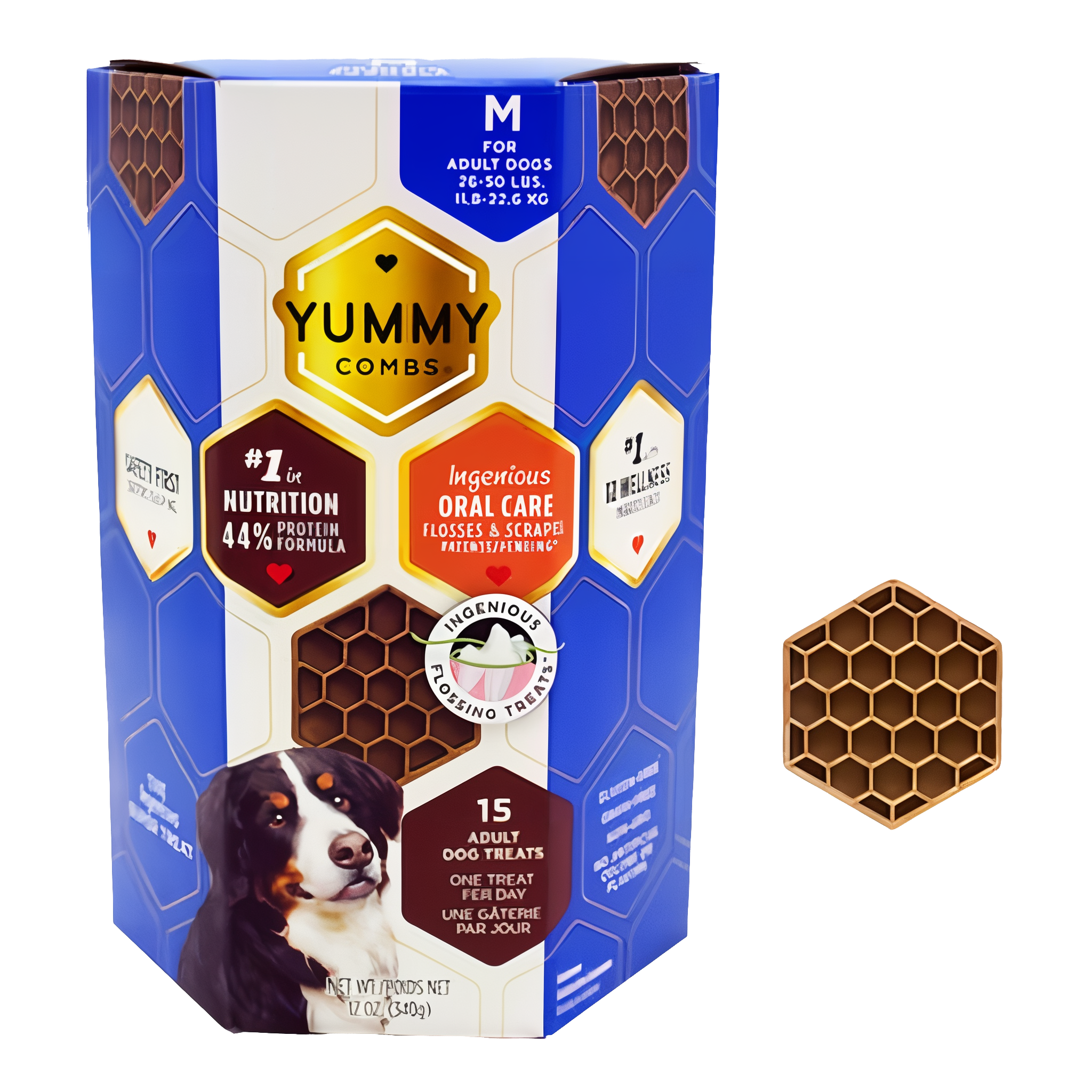 Yummy Combs Medium dog dental treat for average sized dogs #Medium