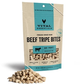 Freeze-Dried Beef Tripe Bites Dog Treats