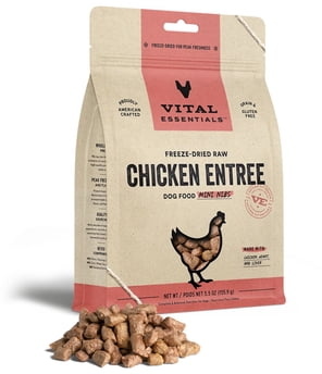 Vital Essentials Freeze Dried Dog Food Chicken Mini Nibs Entree