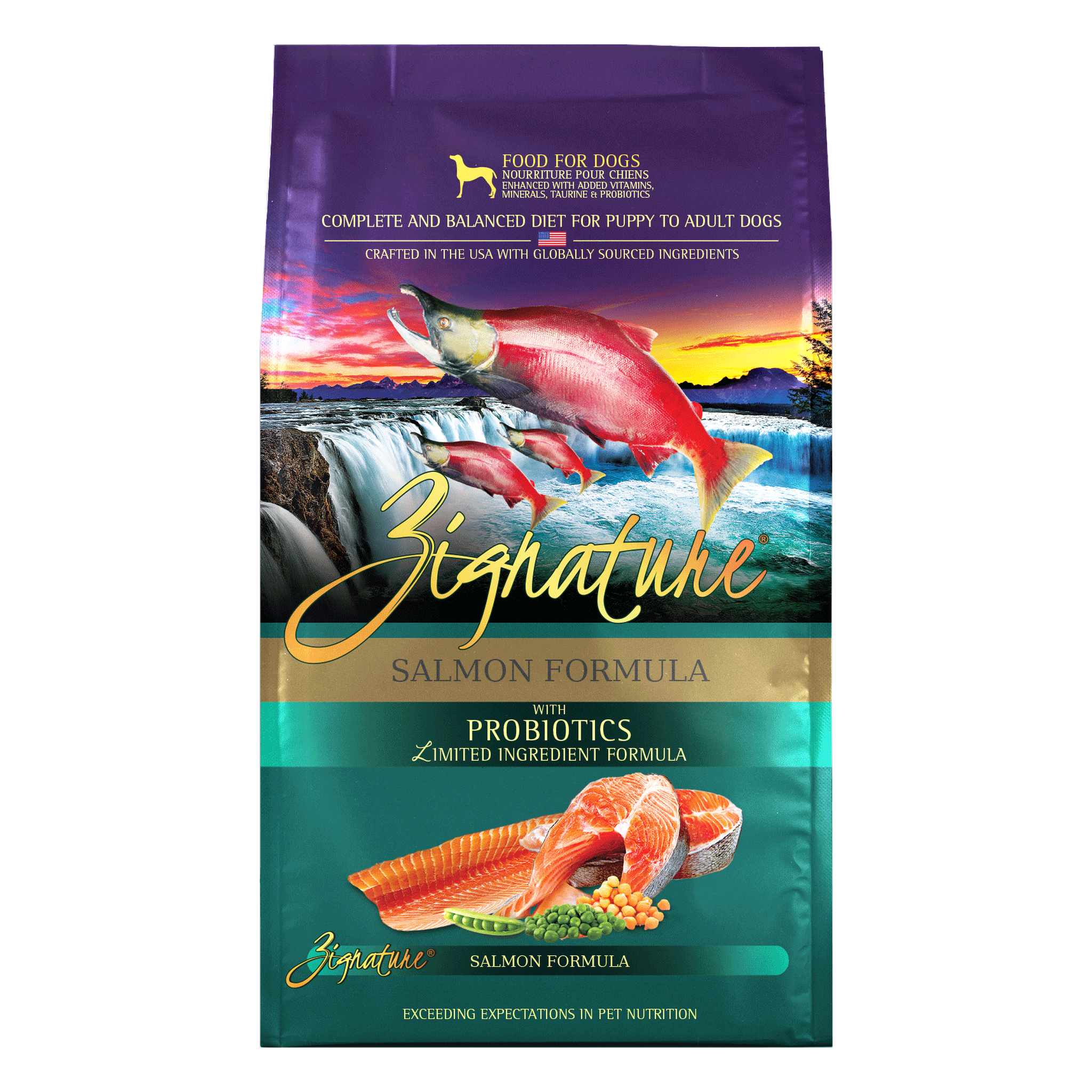 Zignature Salmon Formula Dry Dog Food package