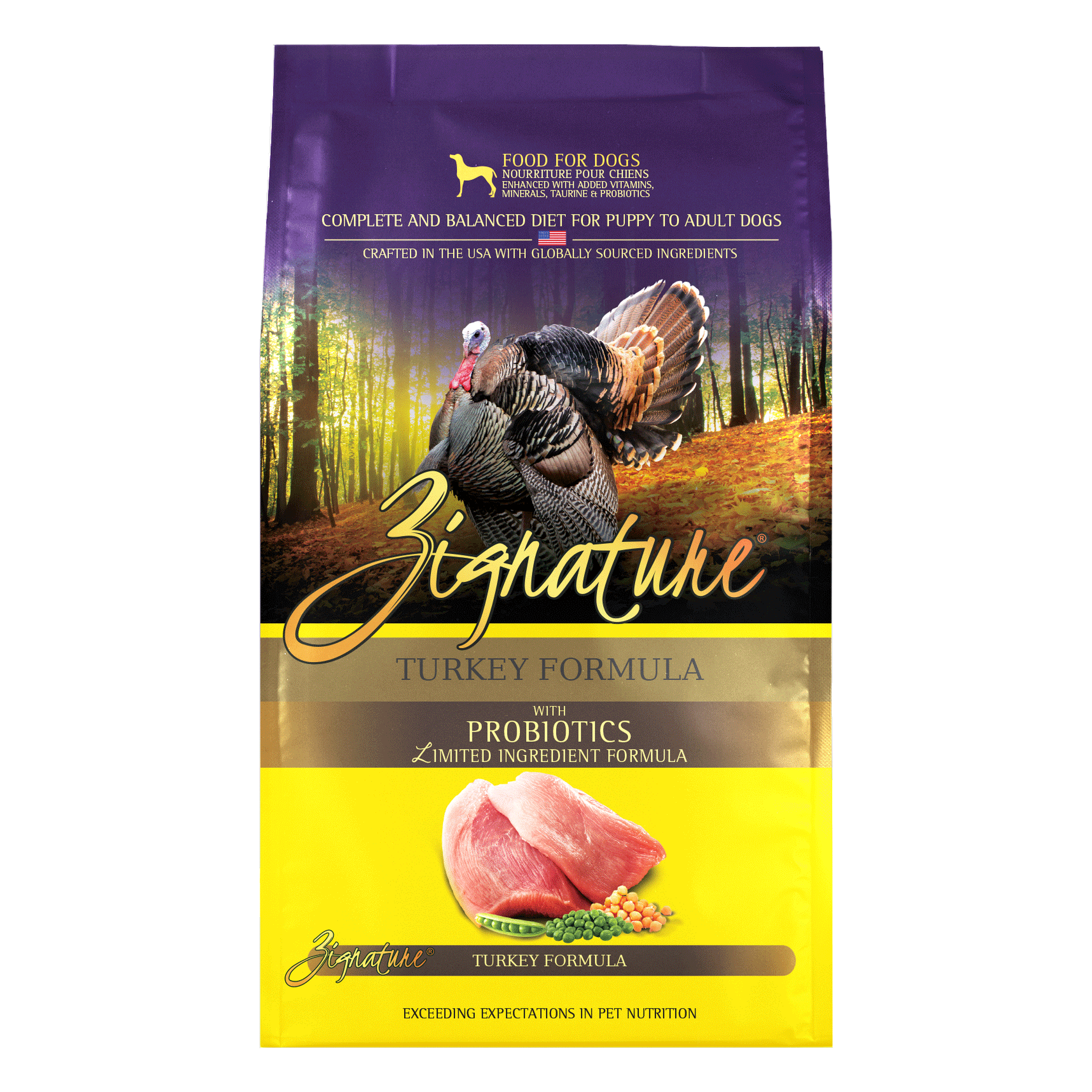Zignature Turkey Formula Dry Dog Food package