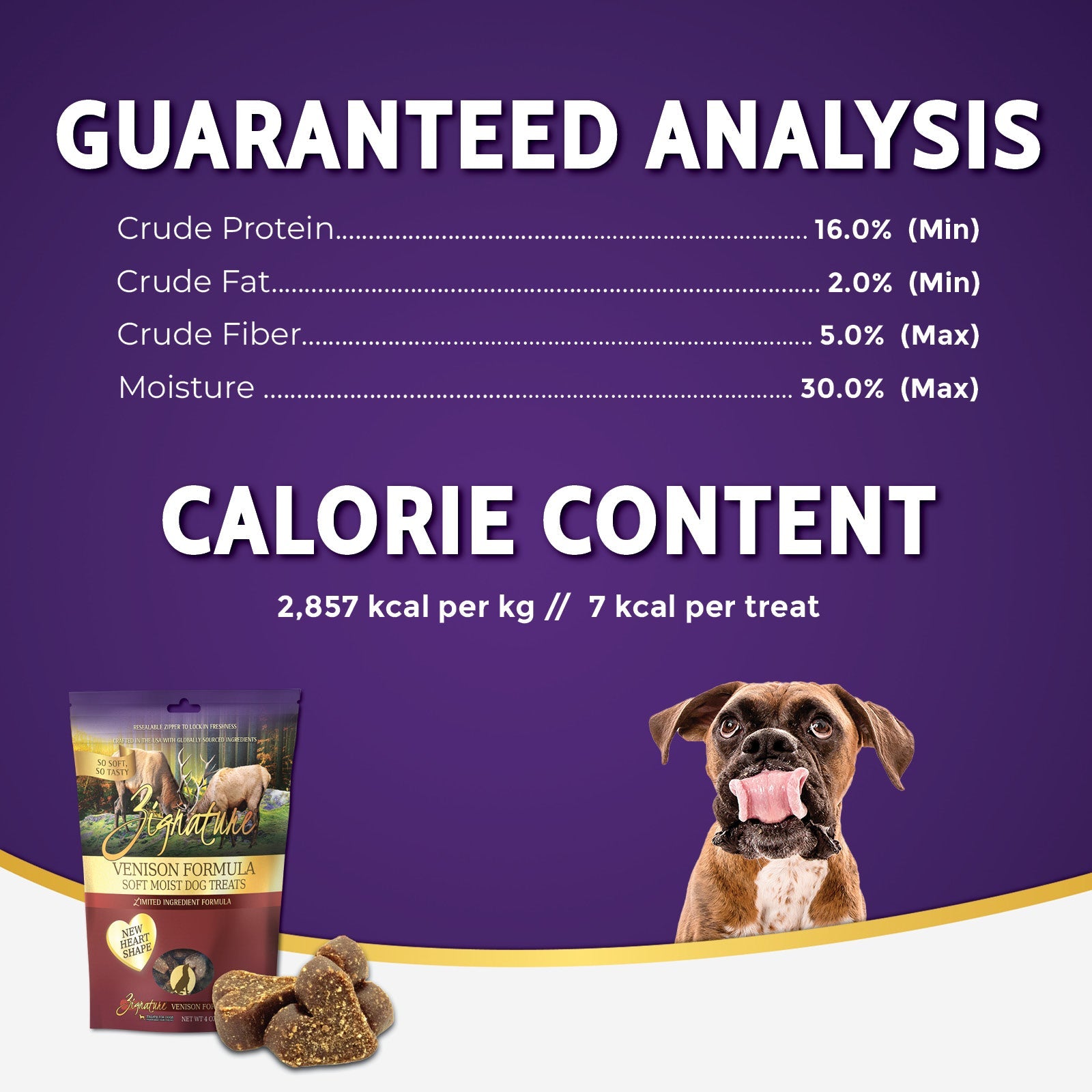 Zignature Venison Formula Soft Moist Dog Treats — product highlights tile 5