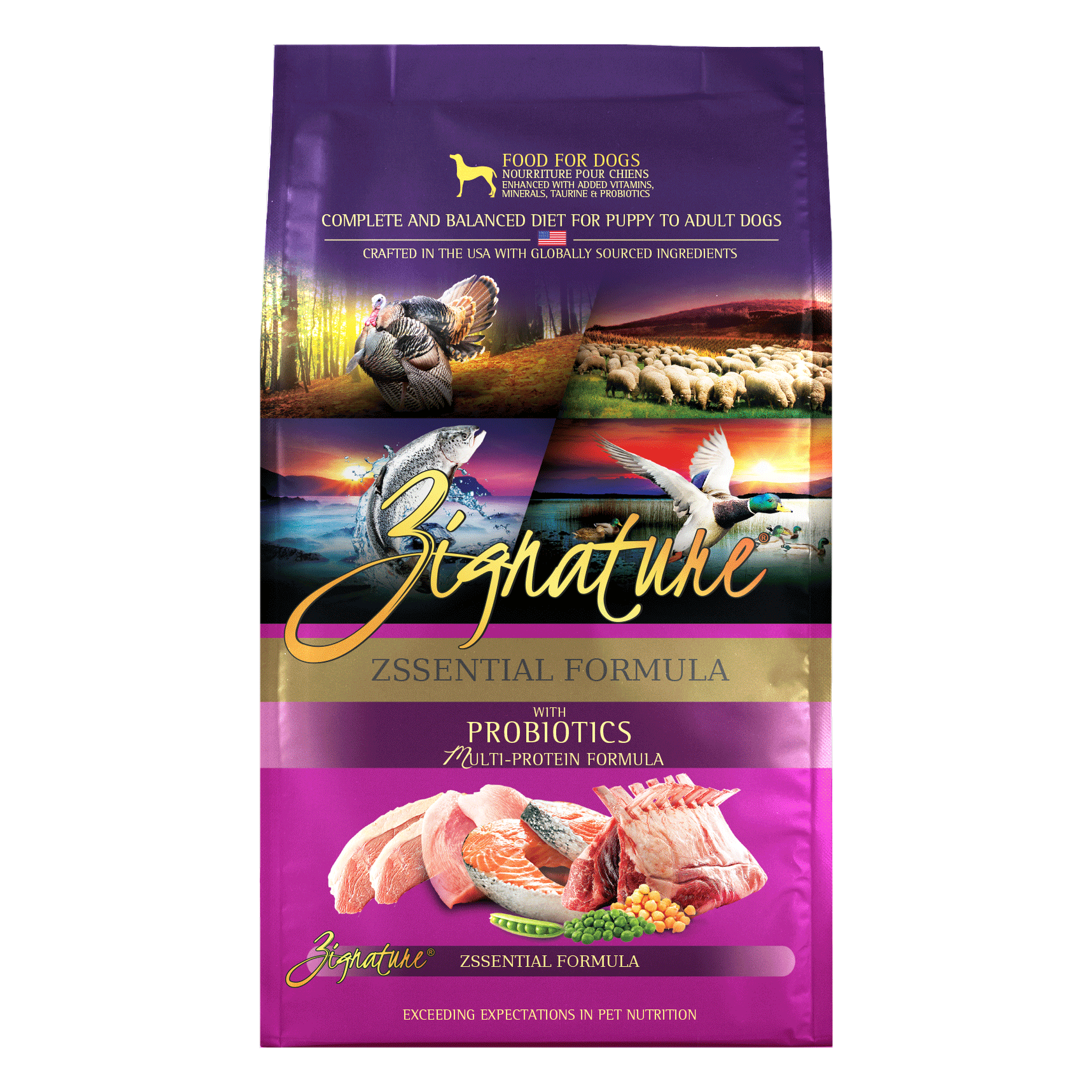 Zignature Zssential Formula Dry Dog Food package