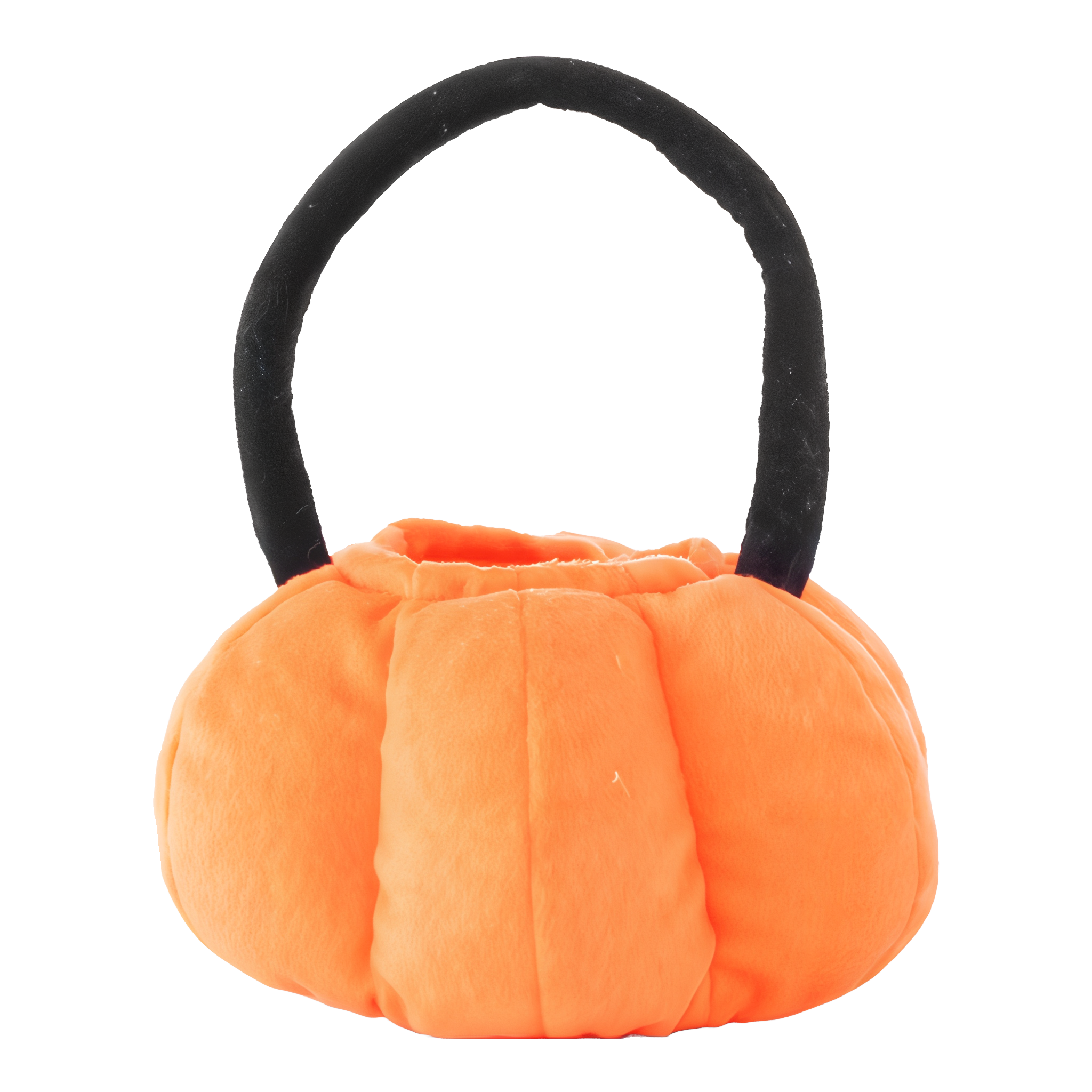 Back of the ZippyPaws Trick-or-Treat Basket burrow showing the open top that holds the Miniz
