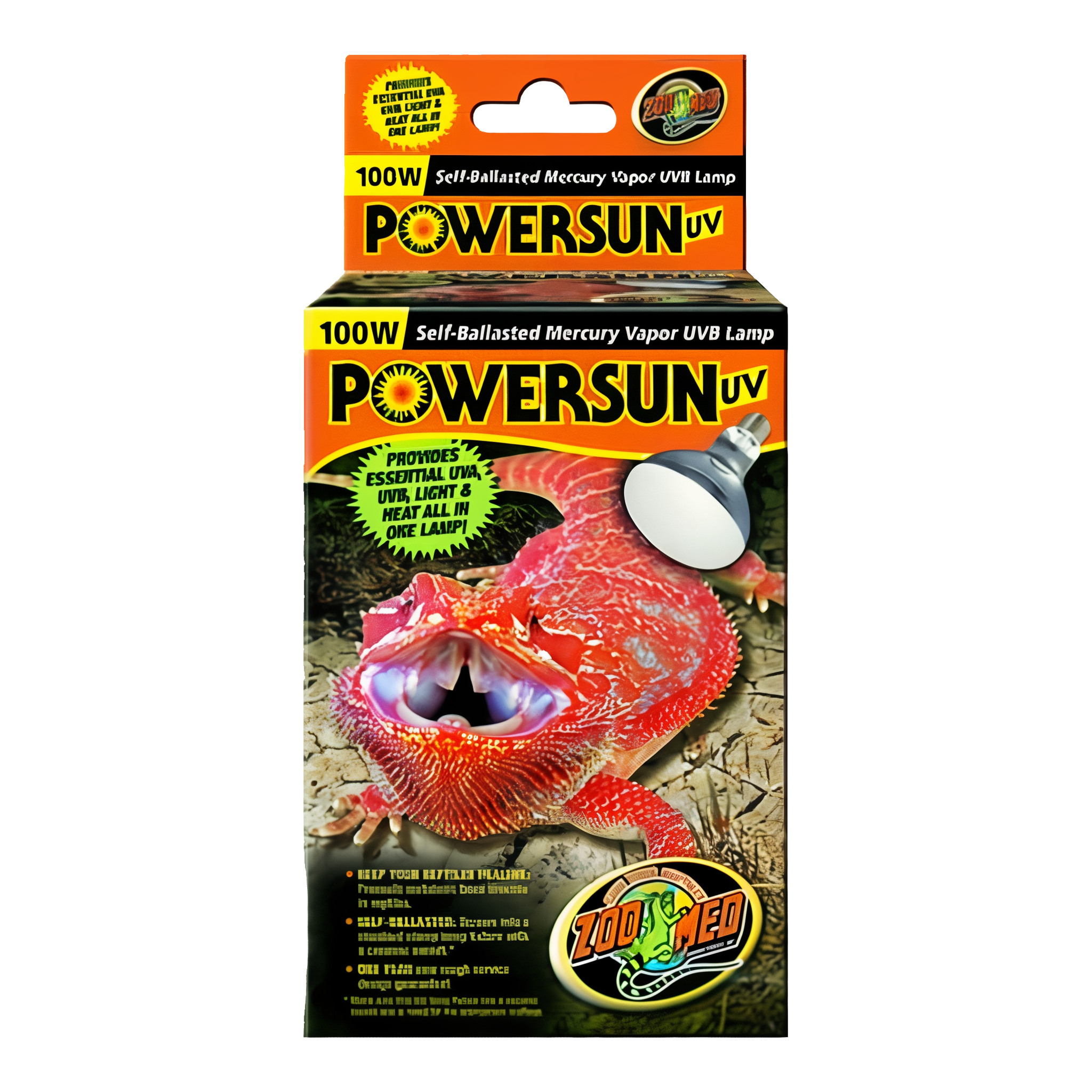 Zoo Med Laboratories 100 Watt Powersun® UV Self-Ballasted Mercury Vapor Lamp