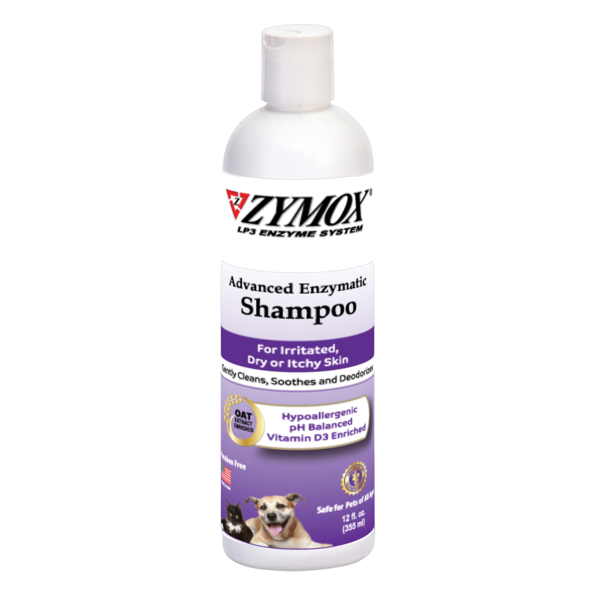 Zymox Advanced Enzymatic Shampoo 12 fl oz bottle front #12 FL OZ